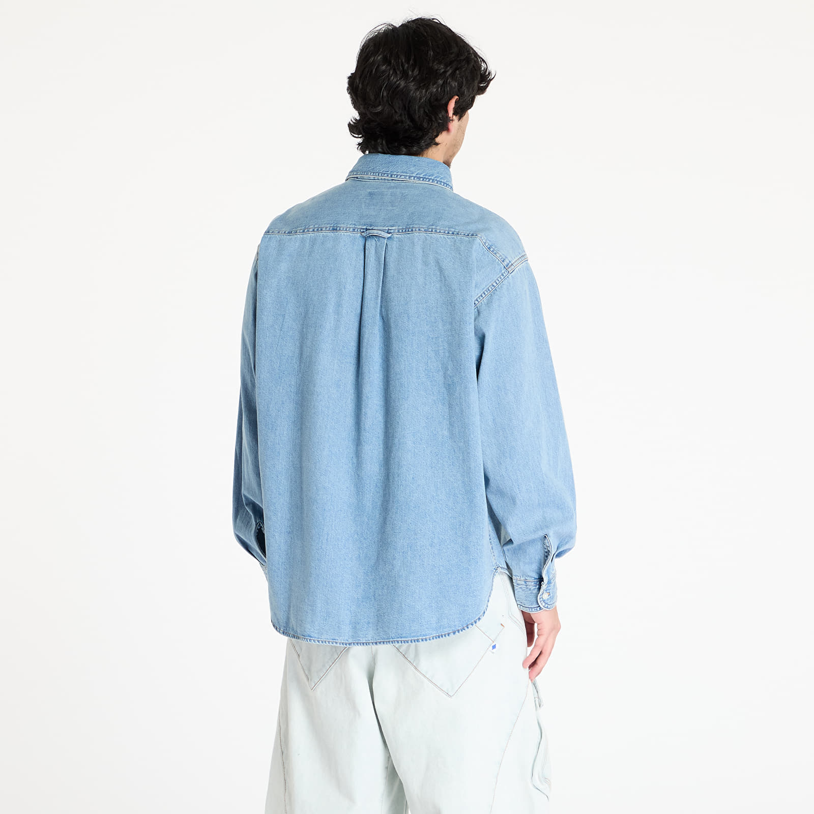 Shirts Carhartt WIP L/S Lucas Shirt UNISEX Blue Bleached