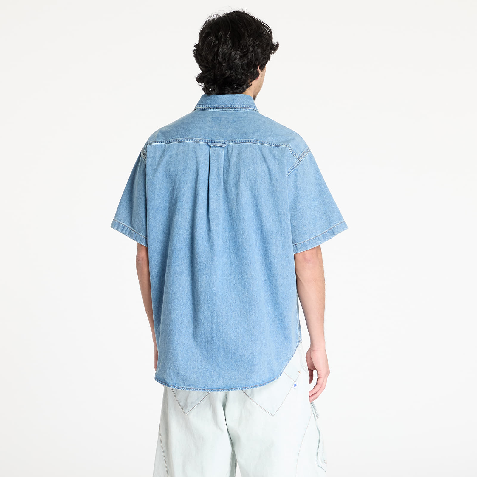 Hemden Carhartt WIP S/S Lucas Shirt UNISEX Blue Bleached