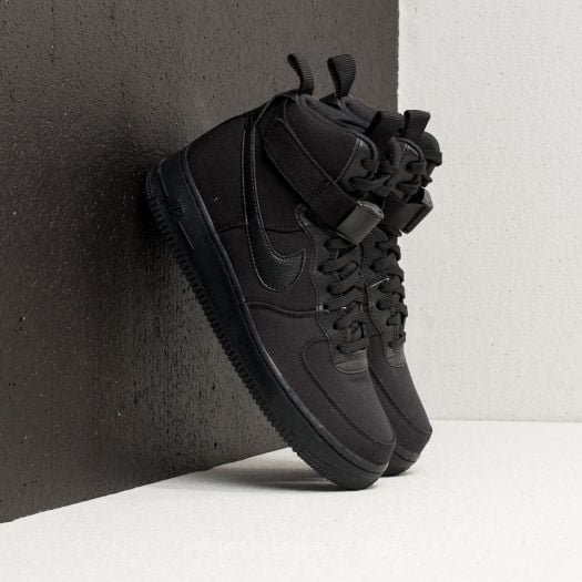 Men s shoes Nike Air Force 1 High 07 Canvas Black Black Anthracite Footshop