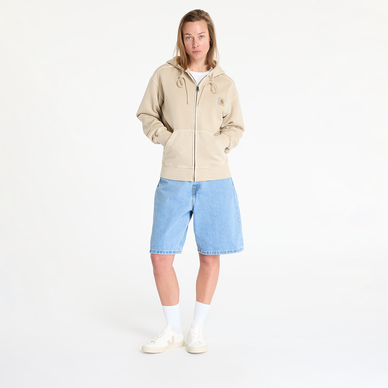 Pánske bundy Carhartt WIP Hooded Nelson Jacket UNISEX Fleur De Sel