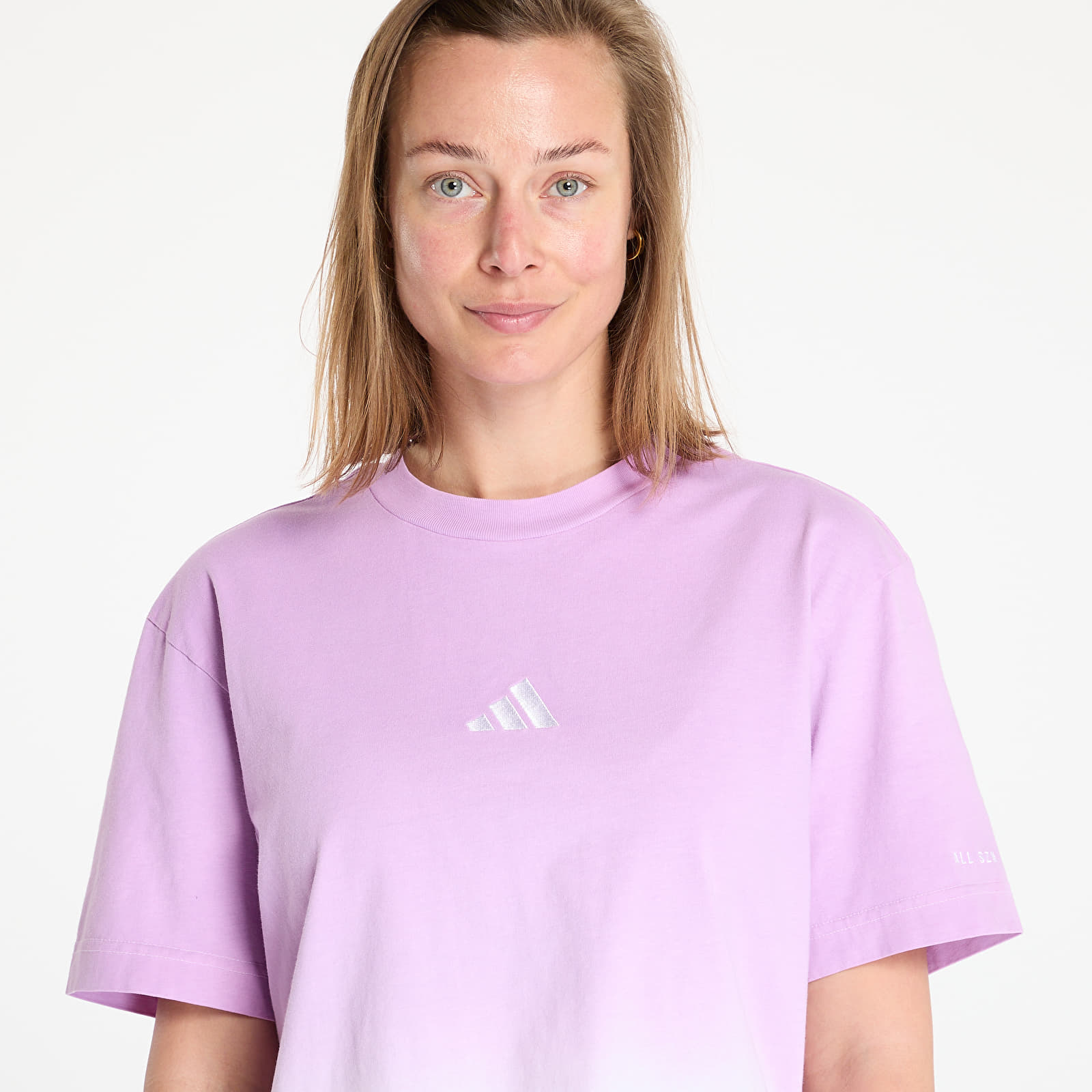 Női pólók  adidas All Szn Loose Dip Dye T-Shirt White/ Bliss Lilac