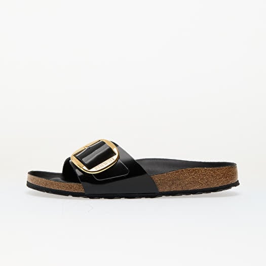 Birkenstock Madrid Big Buckle Natural Leather Patent Nappa Glamour