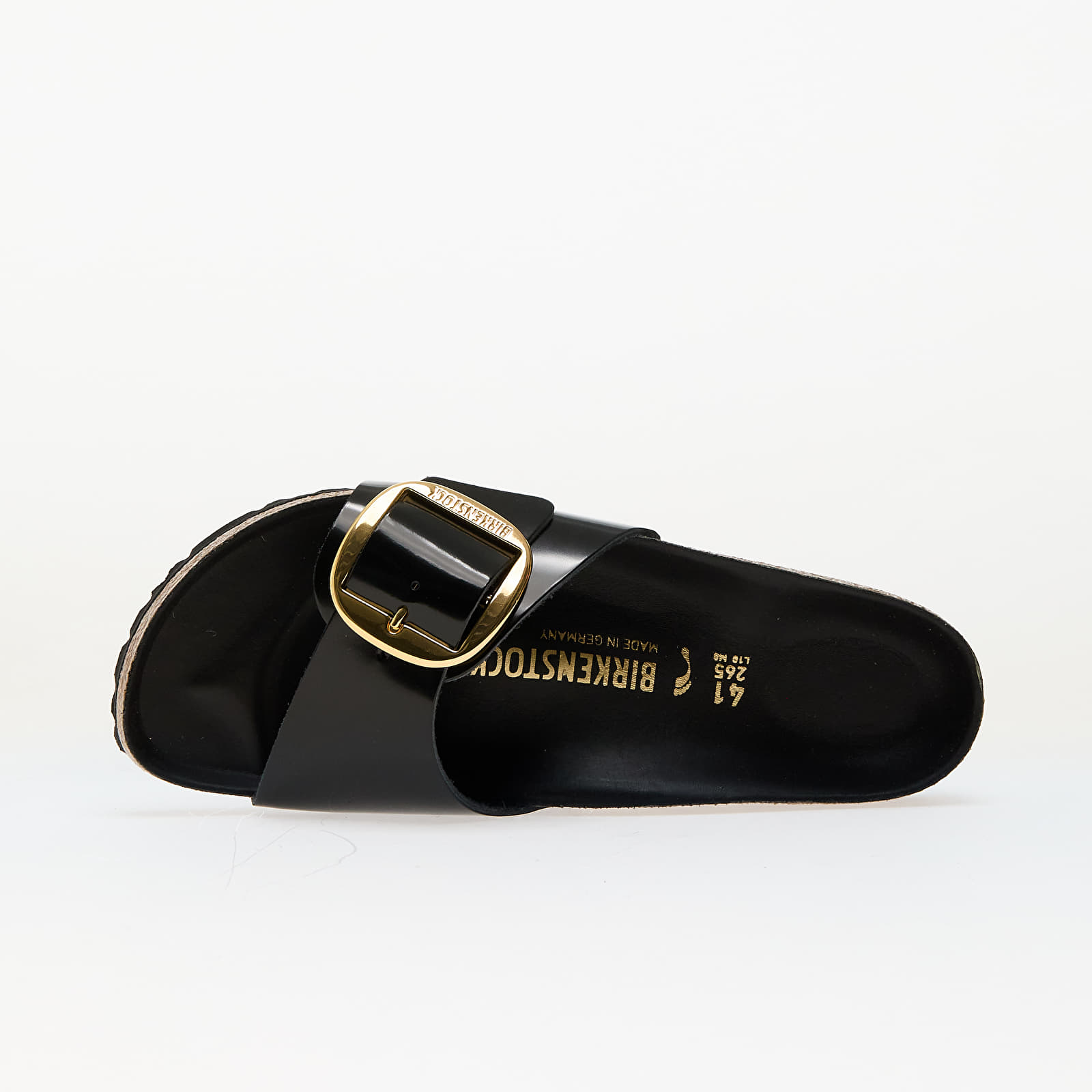 Women's shoes Birkenstock Madrid Big Buckle Natural Leather Patent Nappa Glamour