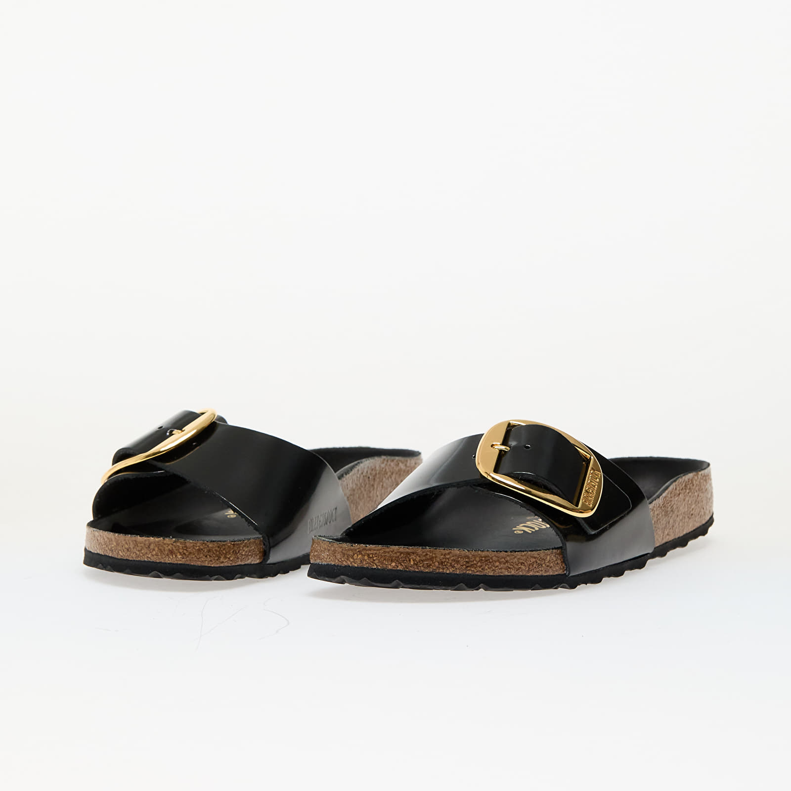 Women's shoes Birkenstock Madrid Big Buckle Natural Leather Patent Nappa Glamour
