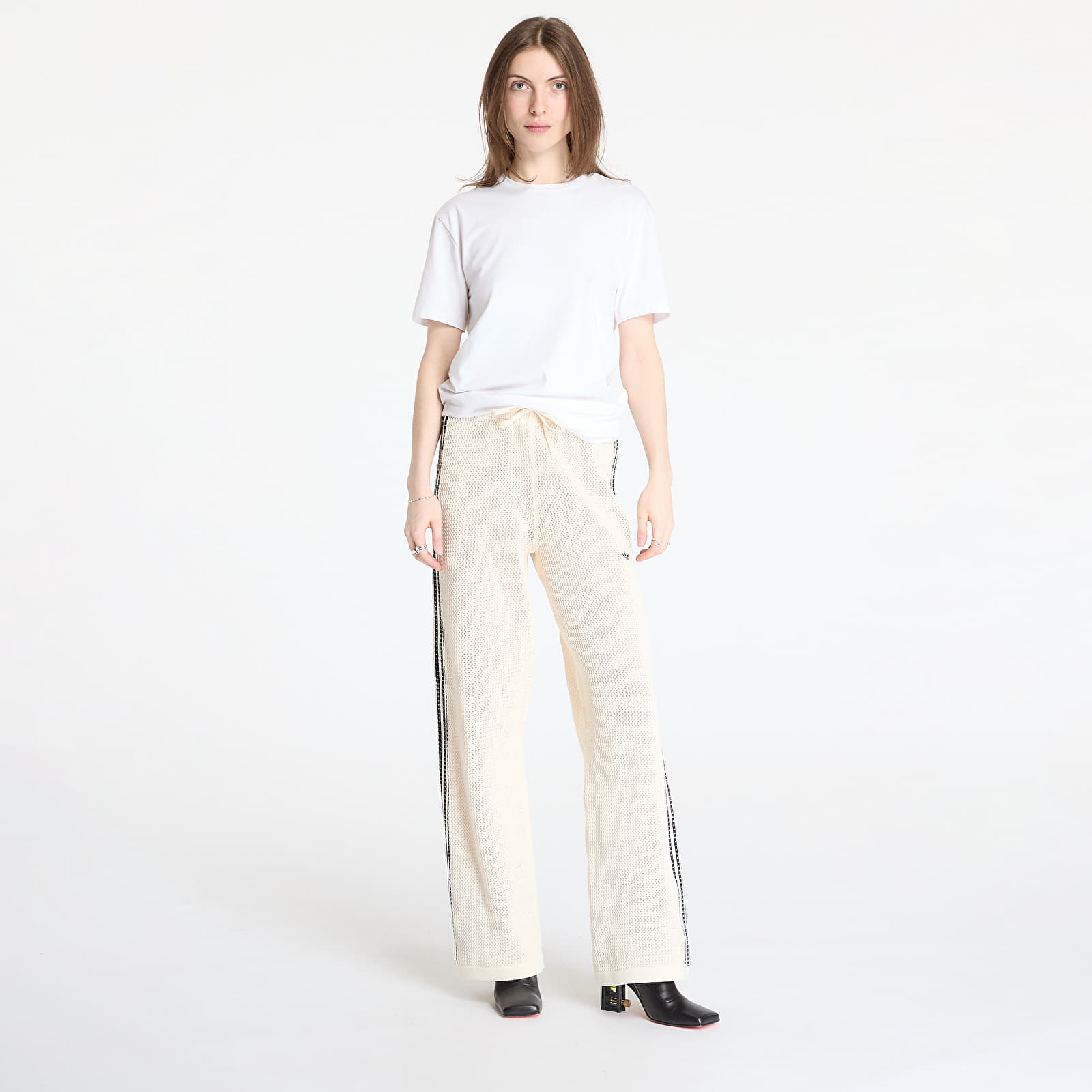 Pants and jeans adidas Originals Premium Crochet Track Pant White/ Wonder White