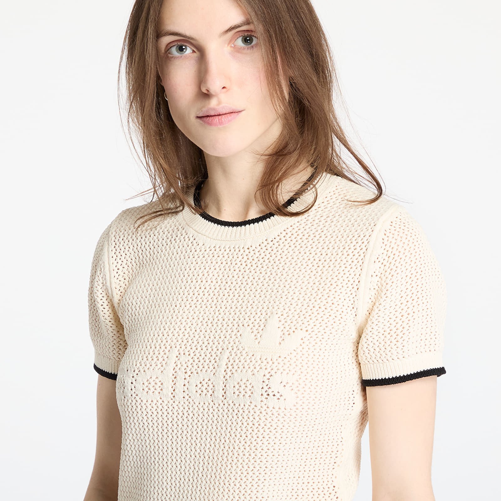 T-shirts adidas Originals Premium Crochet Cali Tee White/ Wonder White