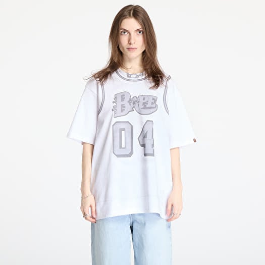 T-shirt A BATHING APE Fake Print Relaxed Fit Tee UNISEX White