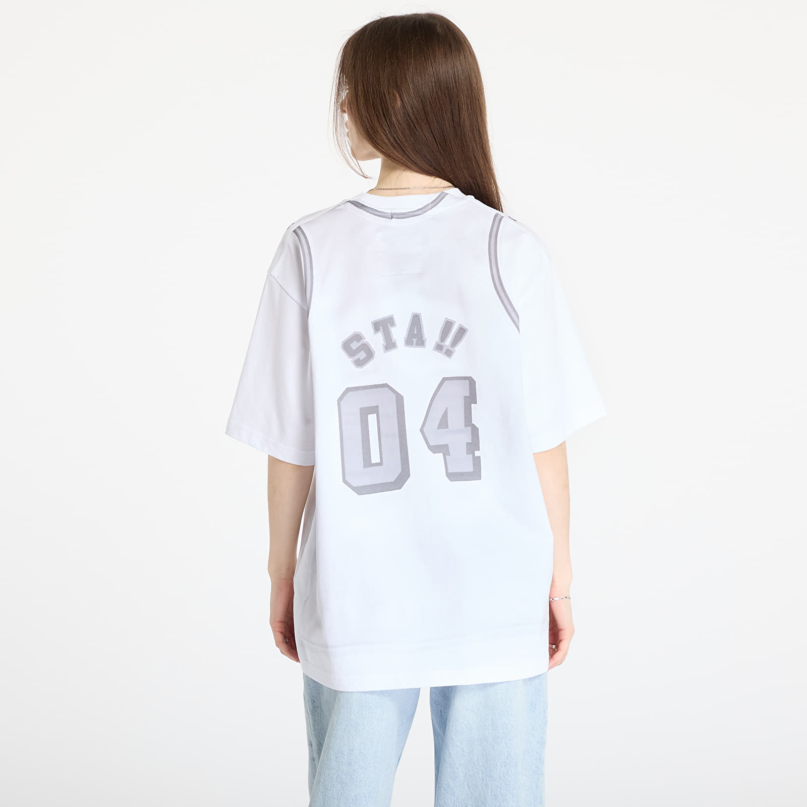 T-shirts A BATHING APE Fake Print Relaxed Fit Tee UNISEX White