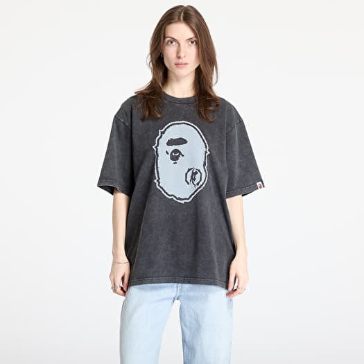 T-shirt A BATHING APE Garment Dye Ape Head Relaxed Fit Tee UNISEX Black