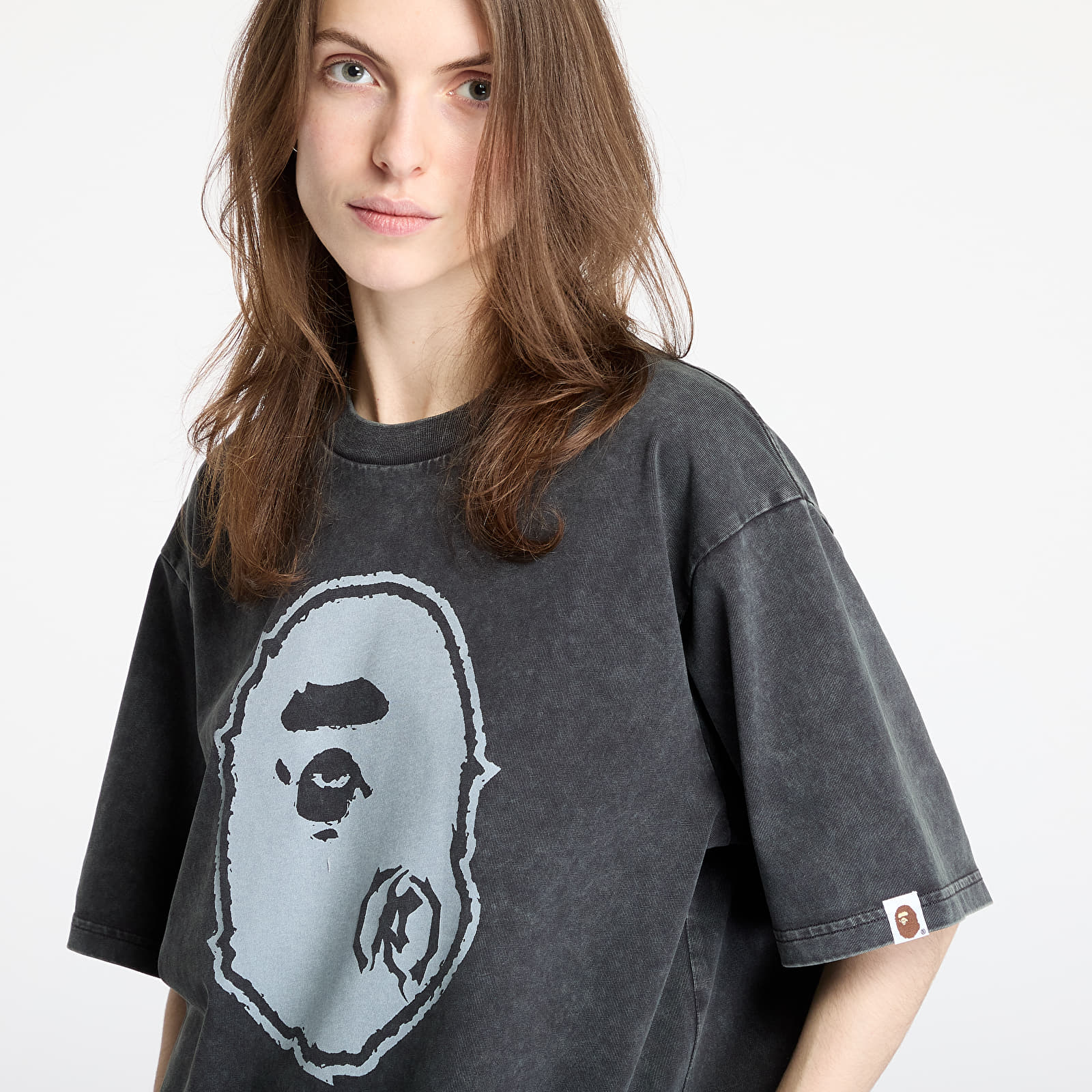 T-paidat A BATHING APE Garment Dye Ape Head Relaxed Fit Tee UNISEX Black