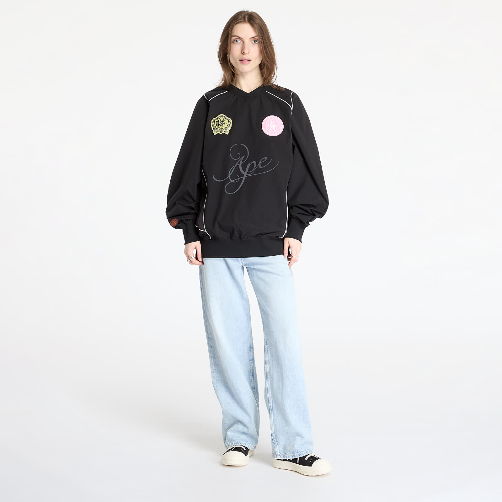 Jackor A BATHING APE Multi Logo Relaxed Fit Pullover UNISEX Black