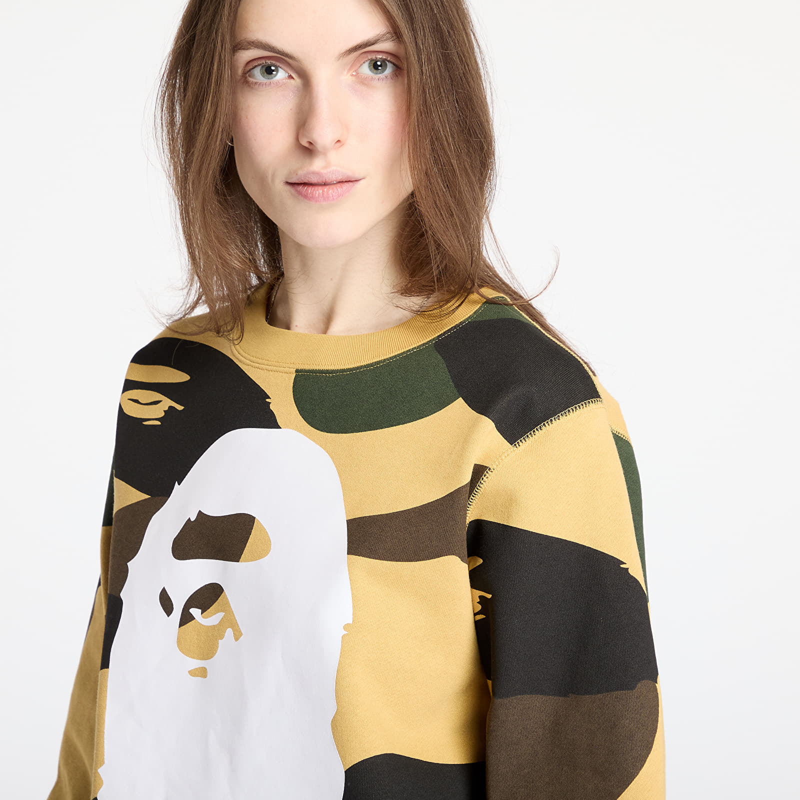 Hoodies and sweatshirts  A BATHING APE Giant 1St Camo By Bathing Ape Crewneck Sweatshirt UNISEX Yellow