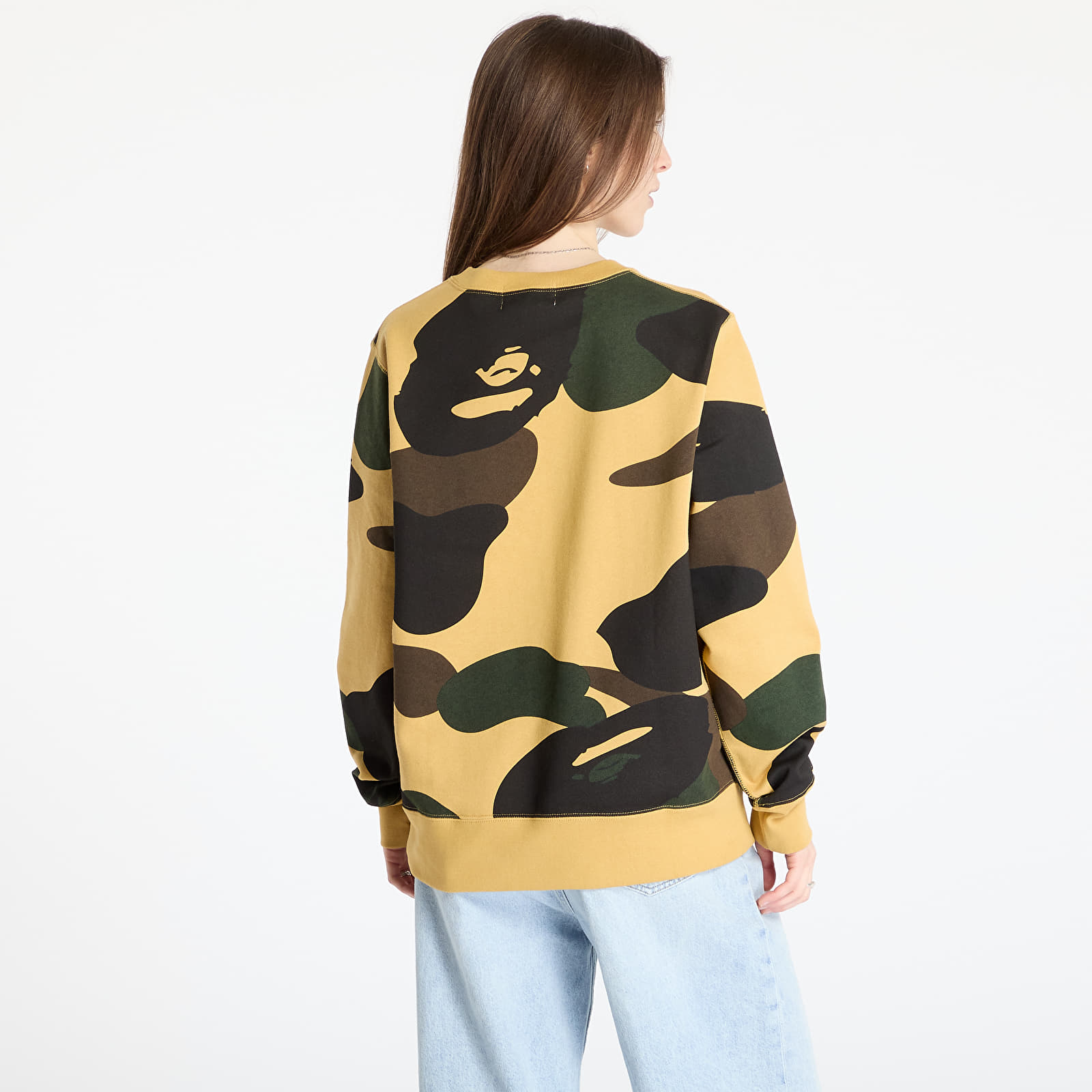 Hoodies and sweatshirts  A BATHING APE Giant 1St Camo By Bathing Ape Crewneck Sweatshirt UNISEX Yellow