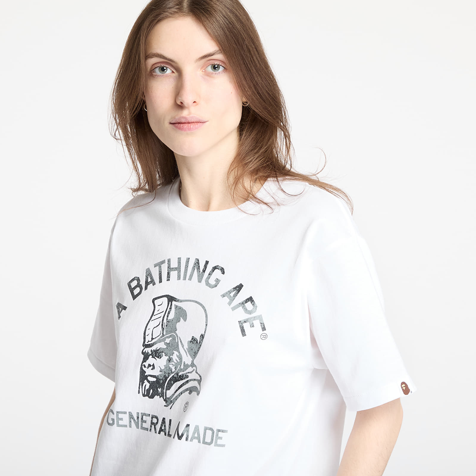 T-Shirts A BATHING APE High Tone Bleach General Made Tee UNISEX White
