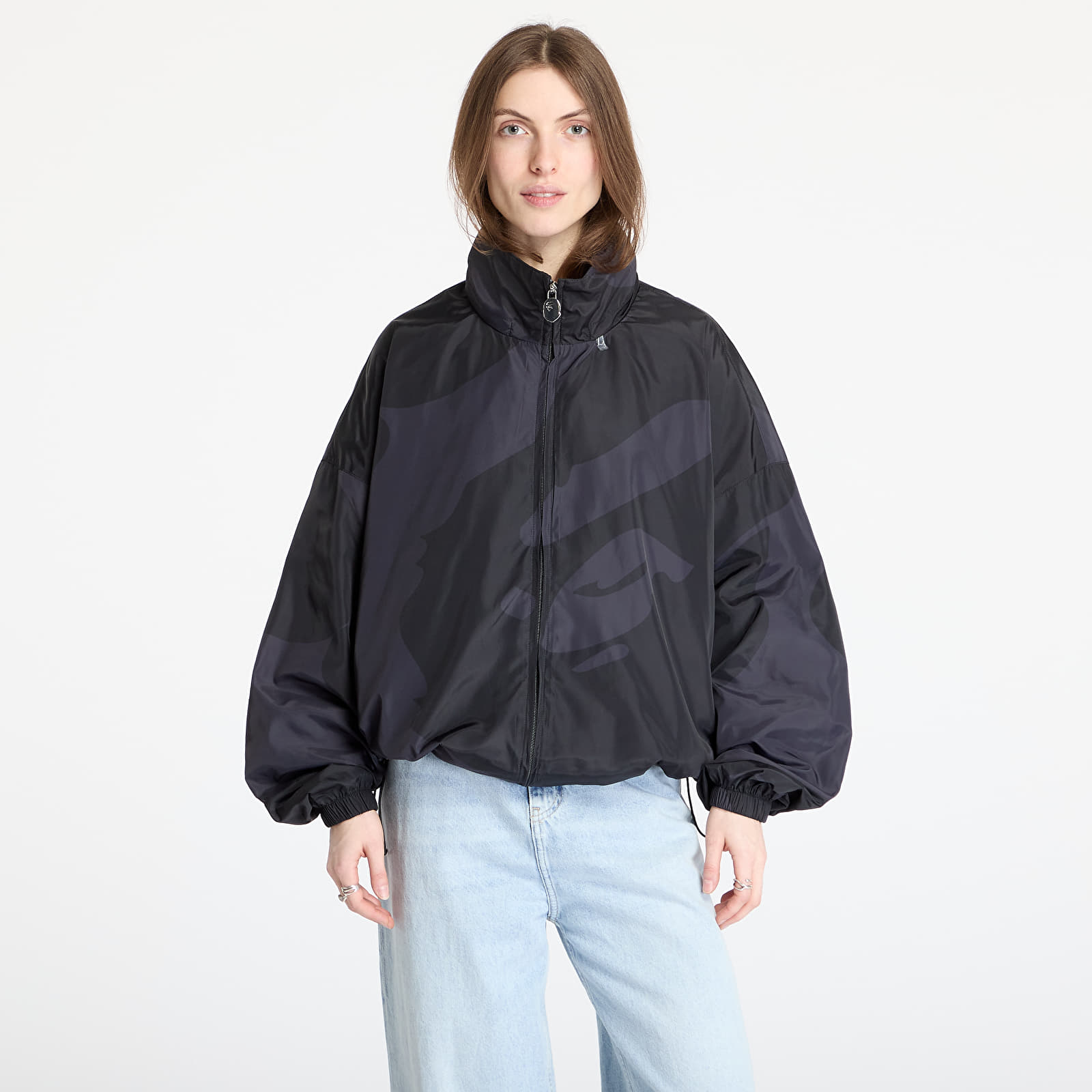 Jassen A BATHING APE Abc Camo Nylon Hooded Jacket UNISEX Black