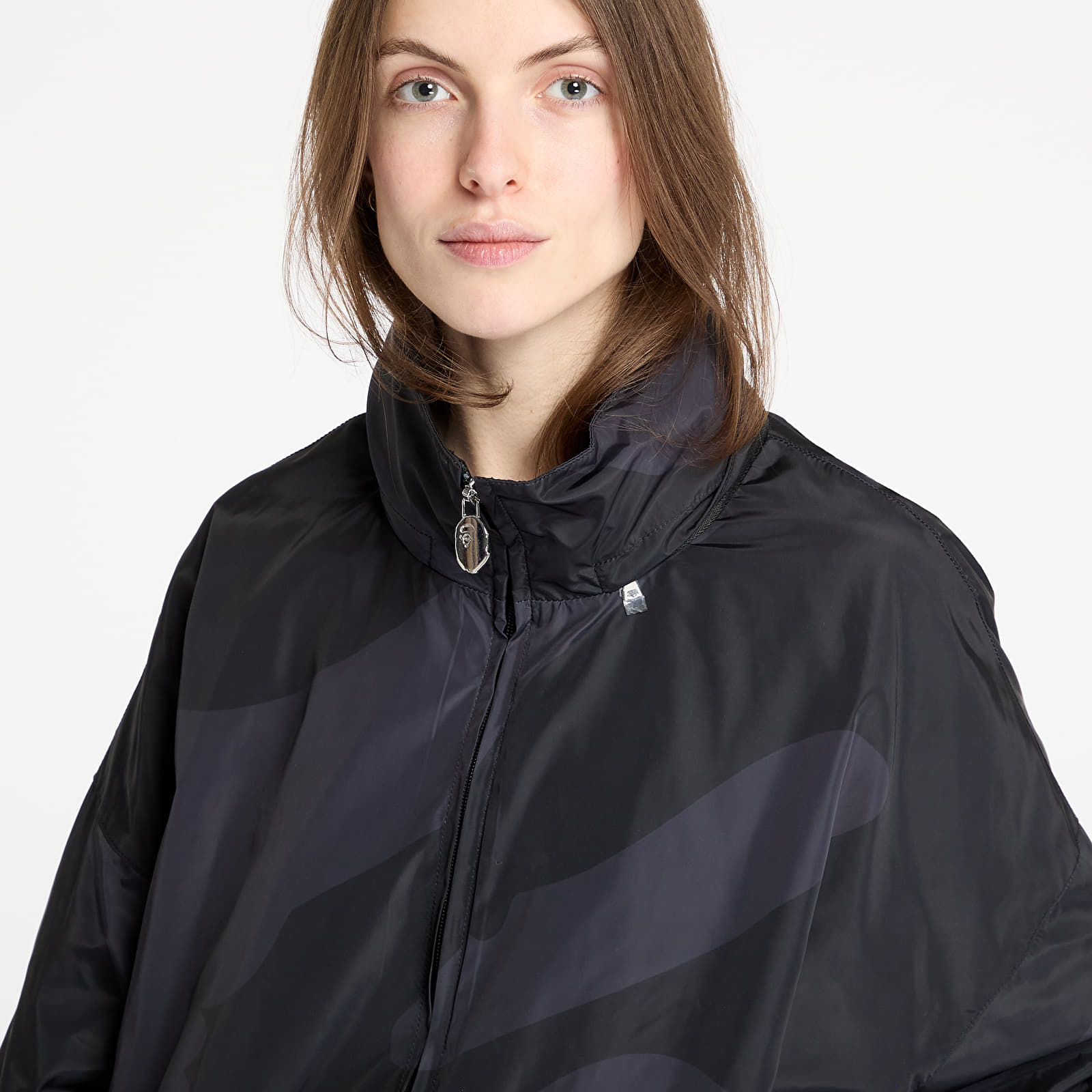 Jassen A BATHING APE Abc Camo Nylon Hooded Jacket UNISEX Black