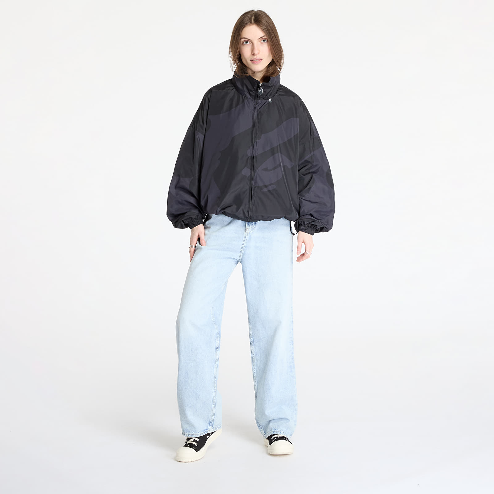 Jassen A BATHING APE Abc Camo Nylon Hooded Jacket UNISEX Black
