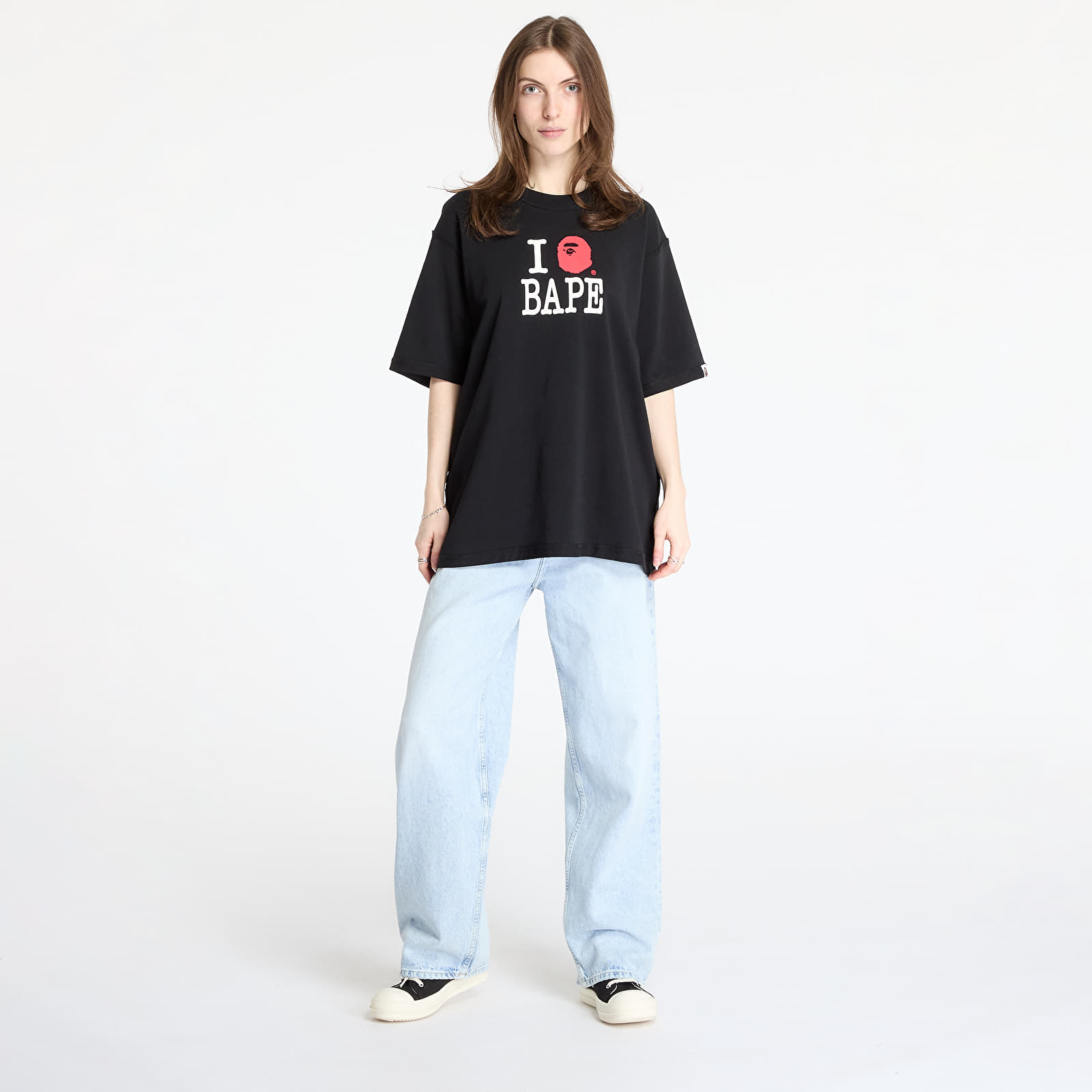 T-paidat A BATHING APE Bape Logo Inside Out Relaxed Fit Tee UNISEX Black