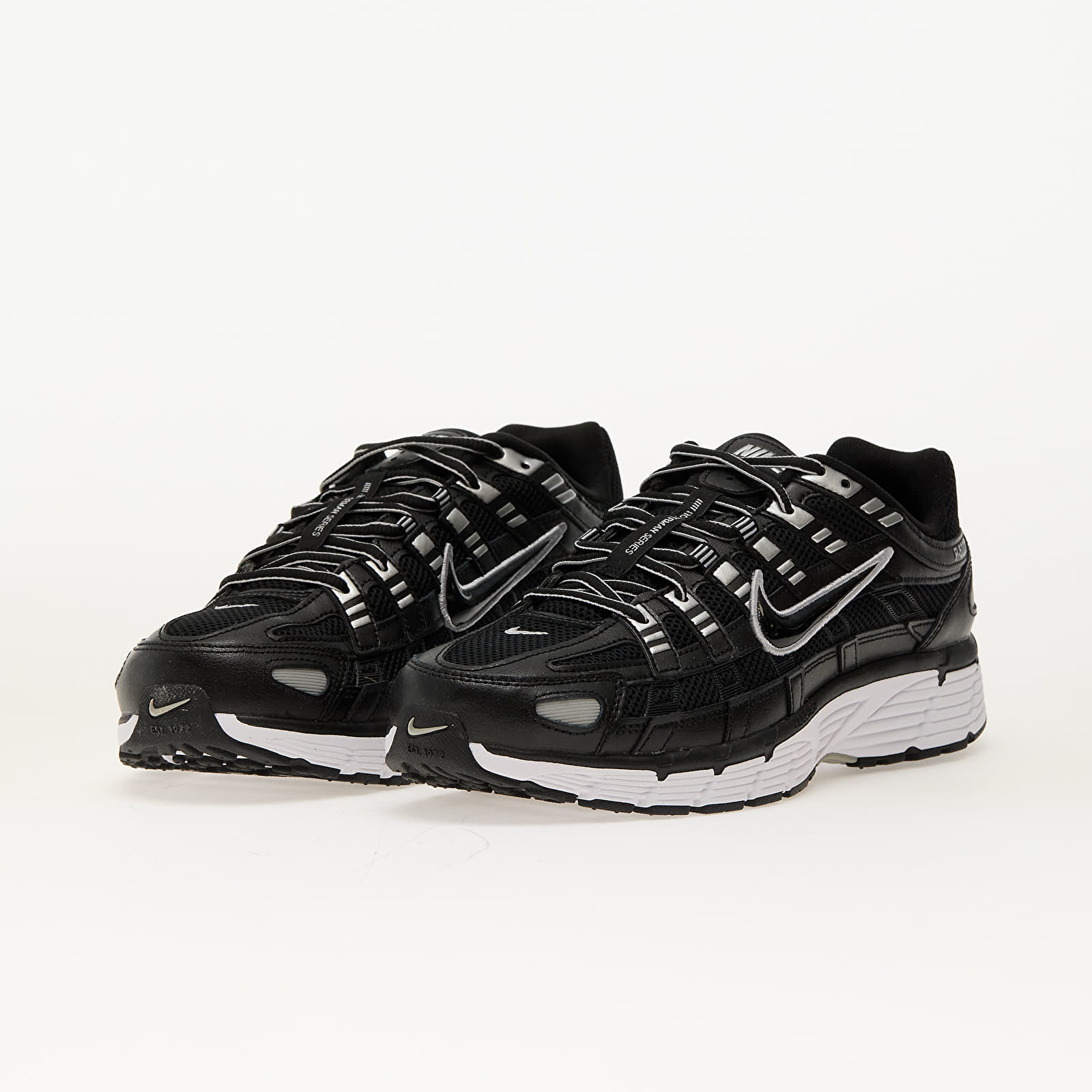 Sko til mænd Nike P-6000 Black/ Black-White-Metallic Silver