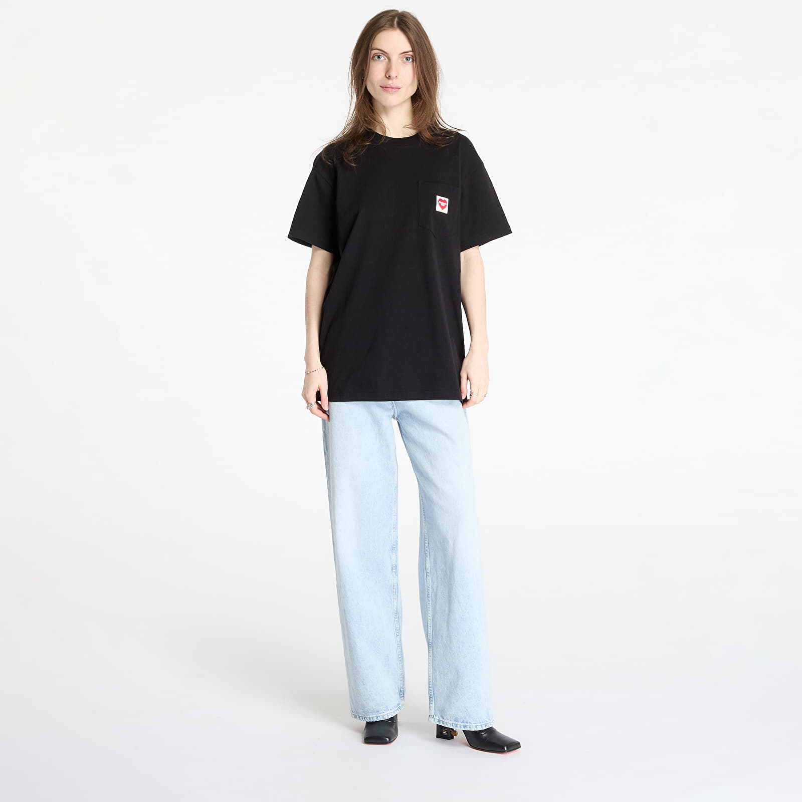 T-Shirts Carhartt WIP S/S Pocket Heart T-Shirt UNISEX Black/ Red