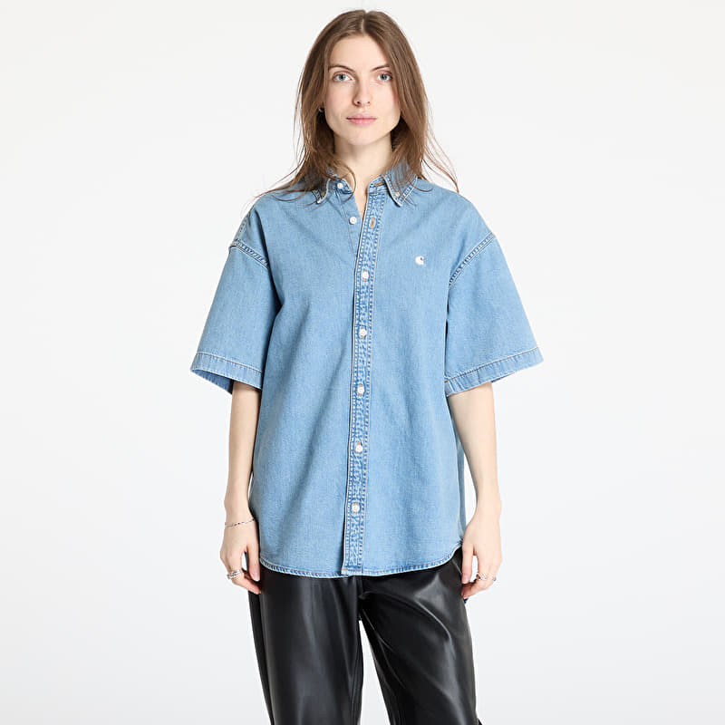 Carhartt WIP S/S Lucas Shirt UNISEX Blue Bleached