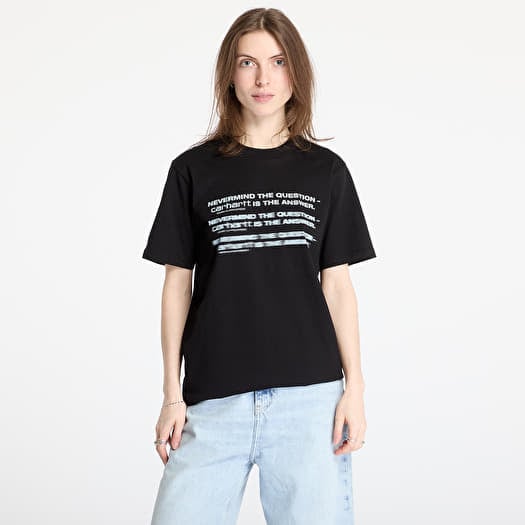 Póló Carhartt WIP S/S Nevermind T-Shirt UNISEX Black/ White