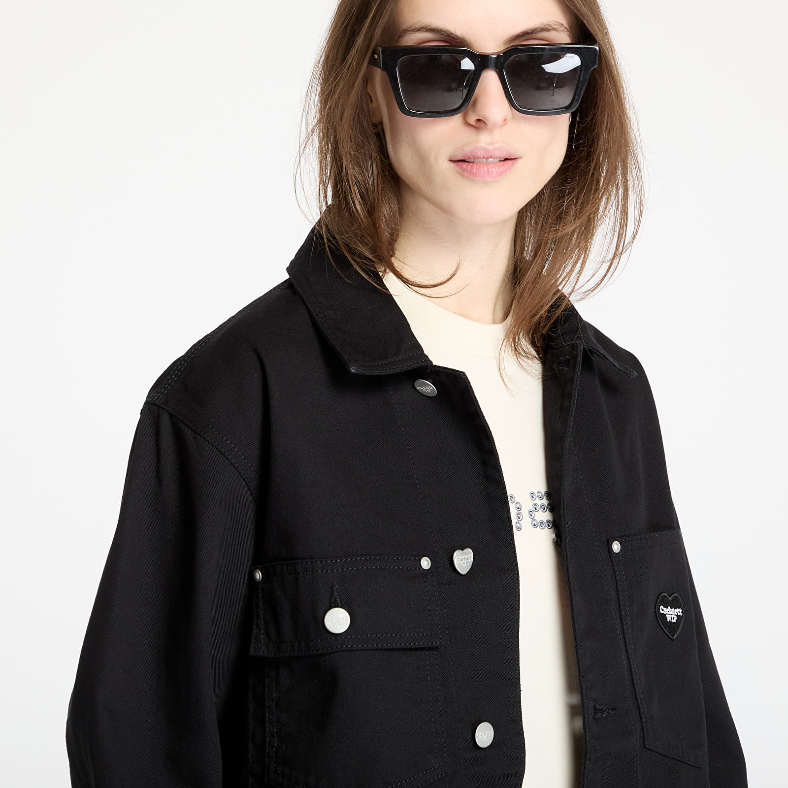 Dzsekik és kabátok Carhartt WIP Drewe Chore Coat UNISEX Black Rinsed
