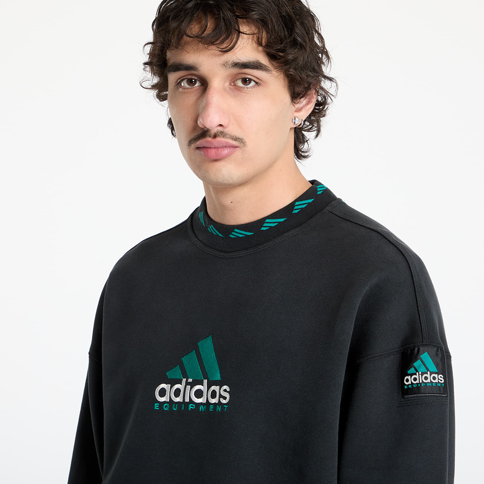 Mikiny adidas Equipment Wash Crewneck Sweatshirt Black