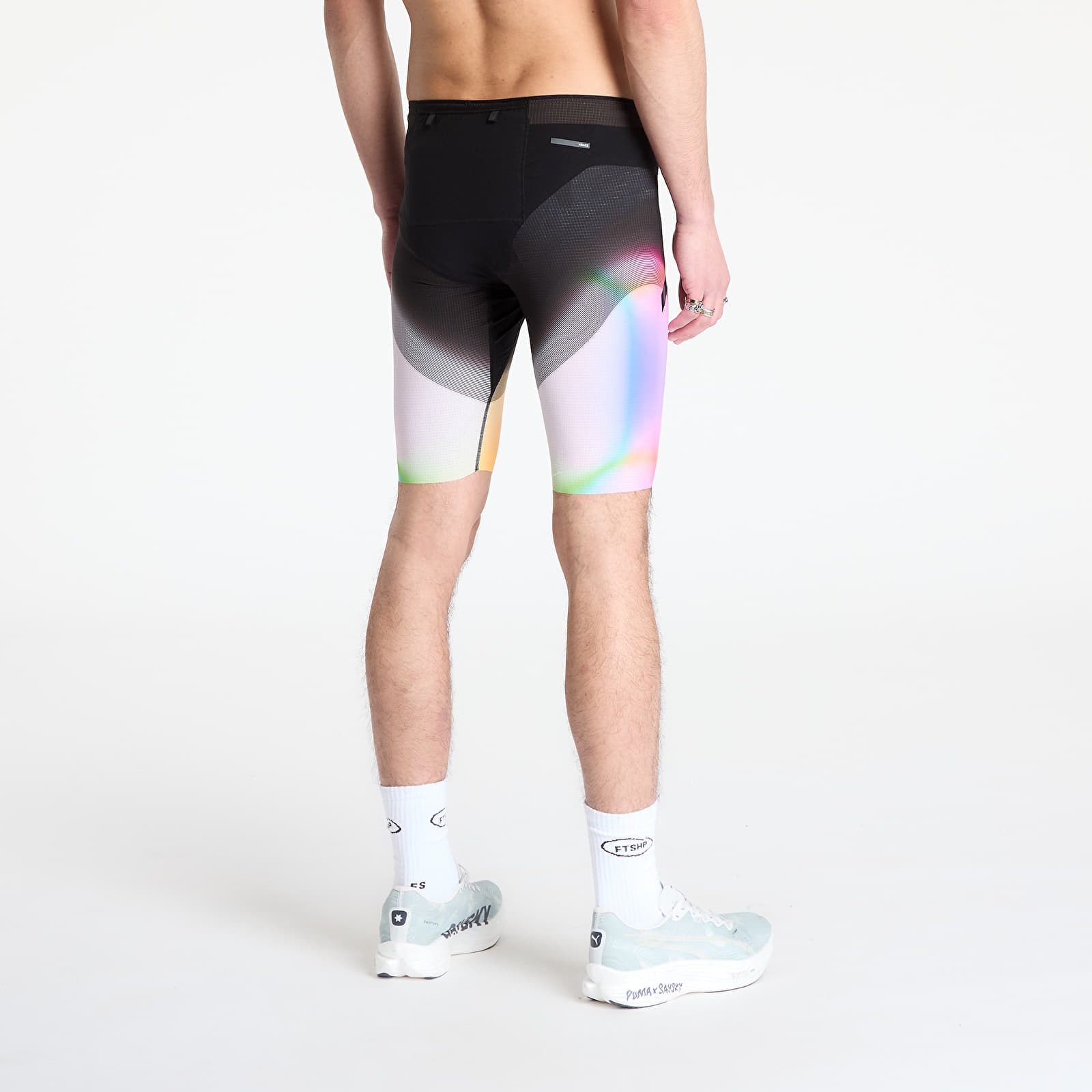 Shorts til mænd SOAR Running Men's Marathon Speed Shorts Black/Summer Rainbow