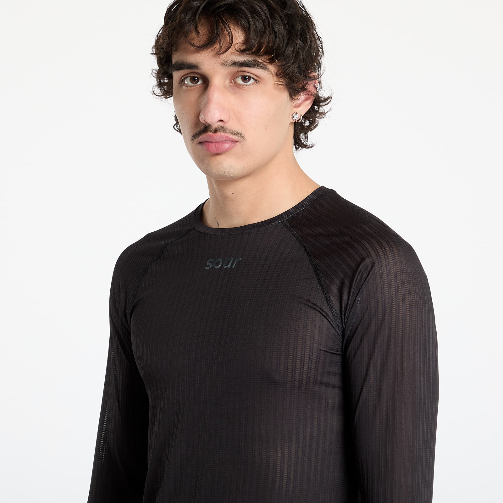 Meeste T-särgid SOAR Running Men's Race Base Layer T-Shirt Black/Rainbow Dot