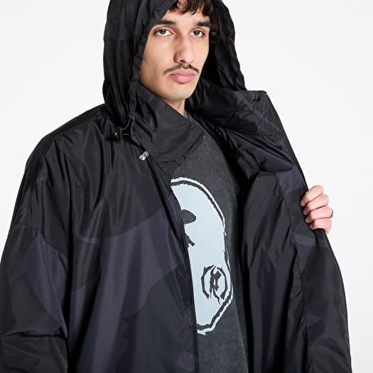 A BATHING APE Abc Camo Nylon Hooded Jacket UNISEX Black | Footshop