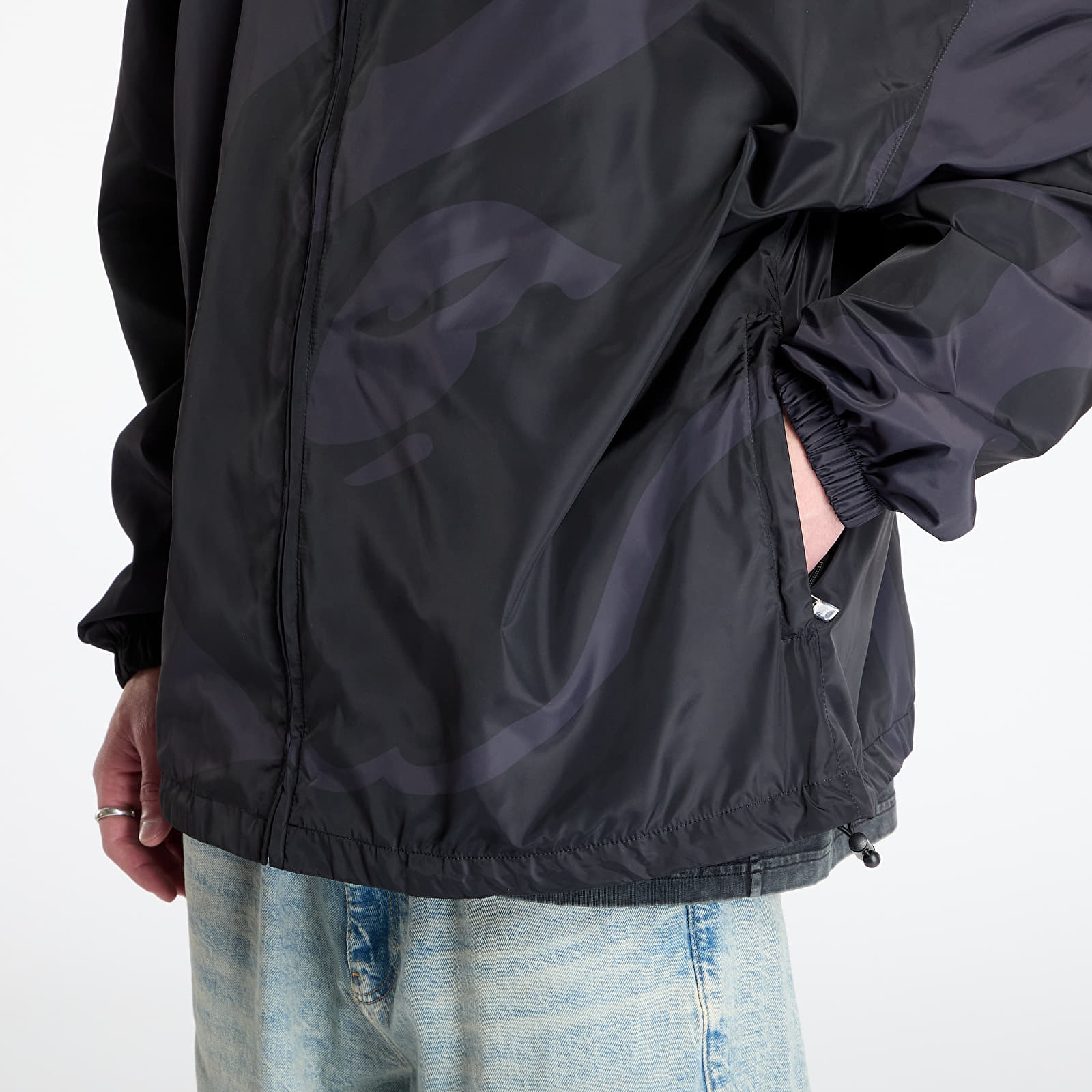 Jassen A BATHING APE Abc Camo Nylon Hooded Jacket UNISEX Black