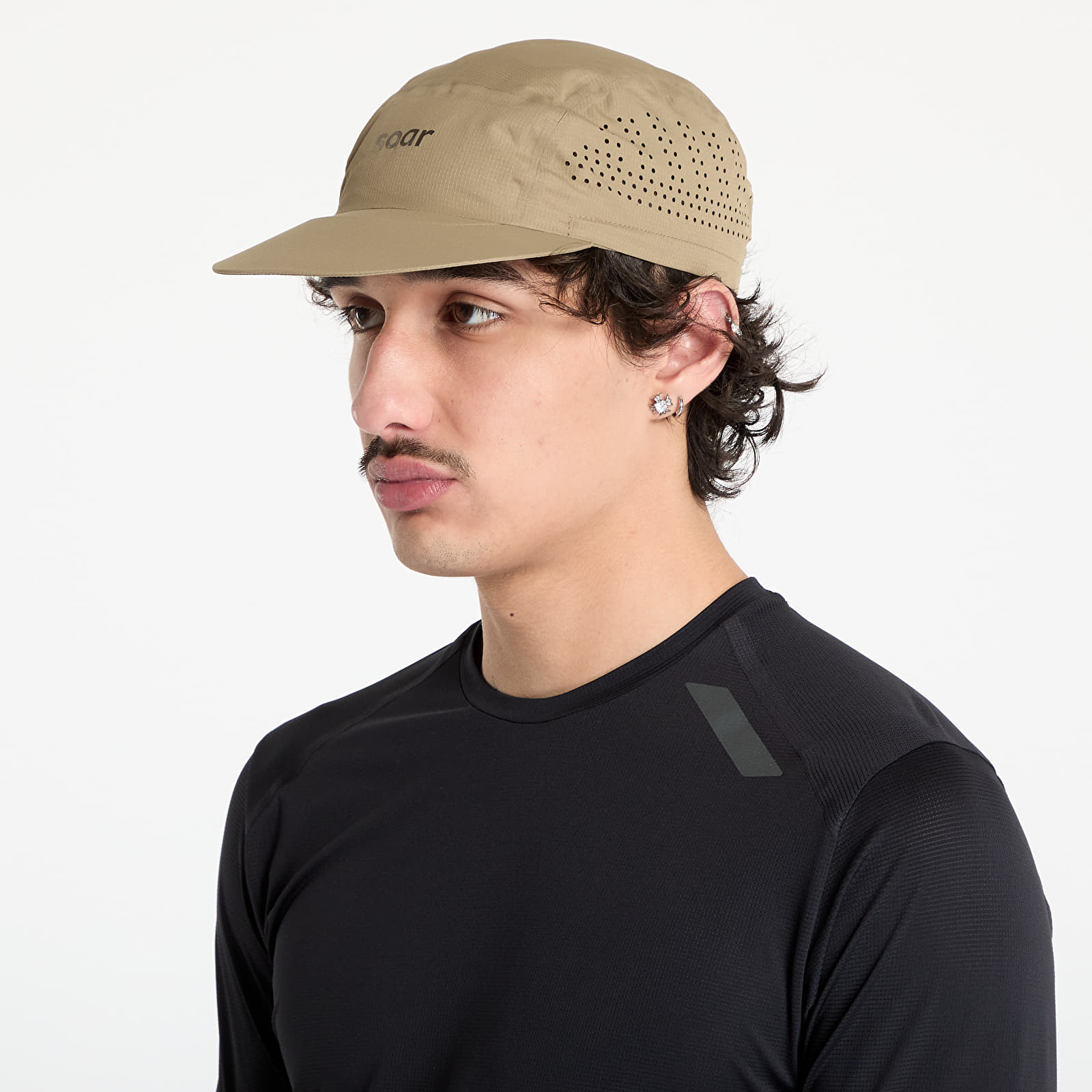 Caps SOAR Running Run Cap Grey Khaki