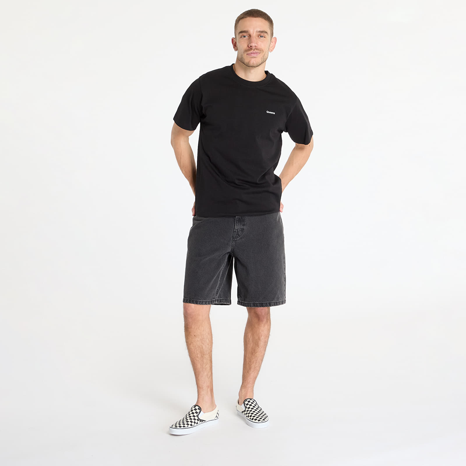 Pánske šortky Vans Check-5 Baggy Denim Shorts Black