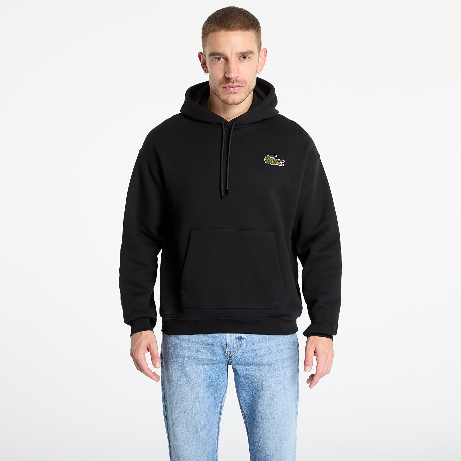 Hættetrøjer til mænd LACOSTE Non Brushed Fleece Black