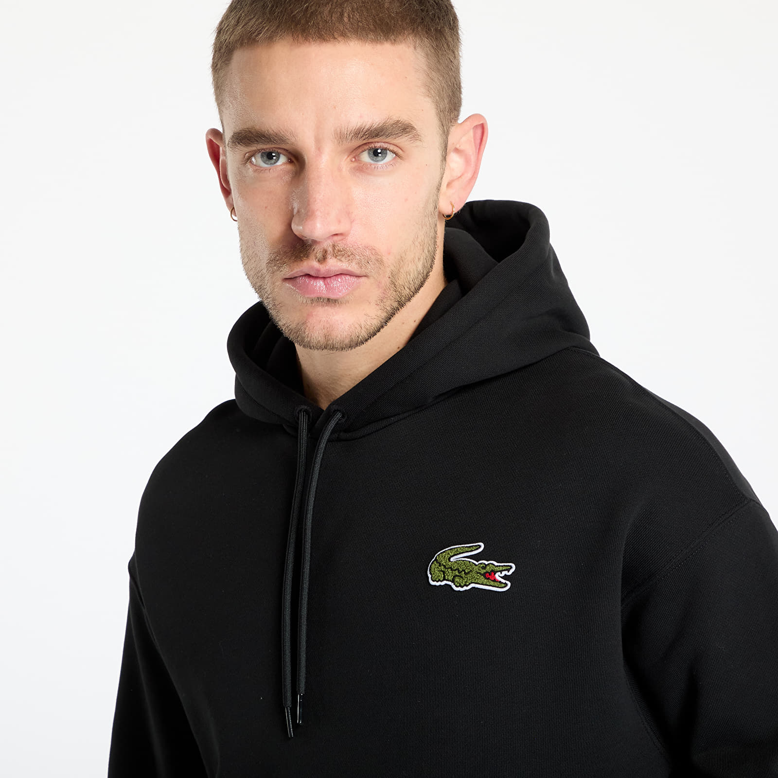 Hættetrøjer til mænd LACOSTE Non Brushed Fleece Black