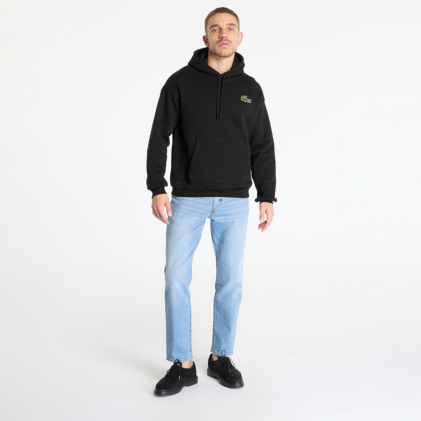 Hættetrøjer til mænd LACOSTE Non Brushed Fleece Black