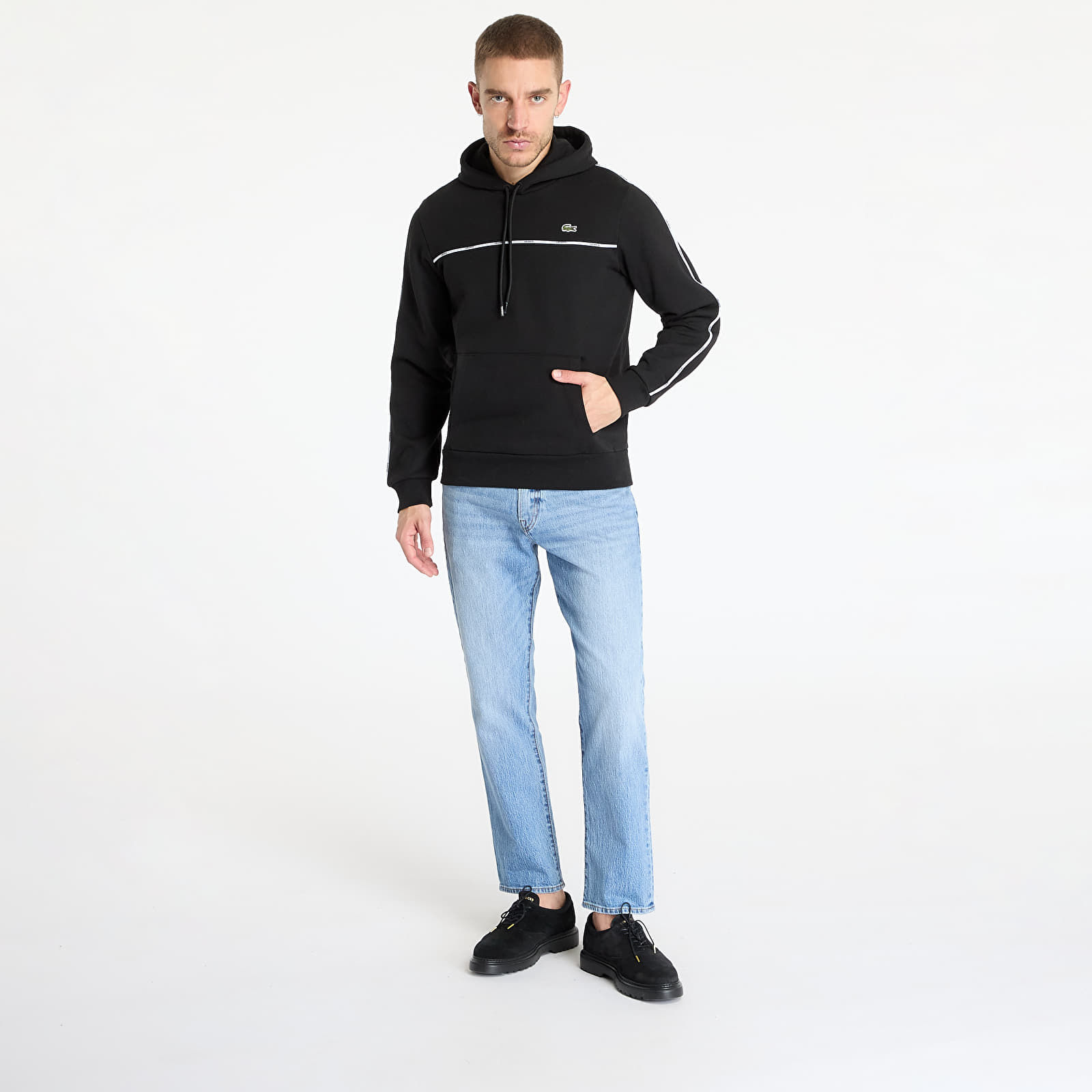 Hættetrøjer til mænd LACOSTE Non Brushed Fleece Black