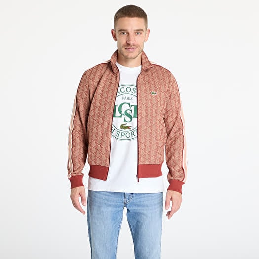 LACOSTE Jacquard Sweatshirt Iberis/ Latte