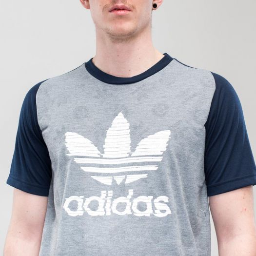 adidas gazelle silver green womens Adidas Original Trefoil Tee - Medium Grey Heather