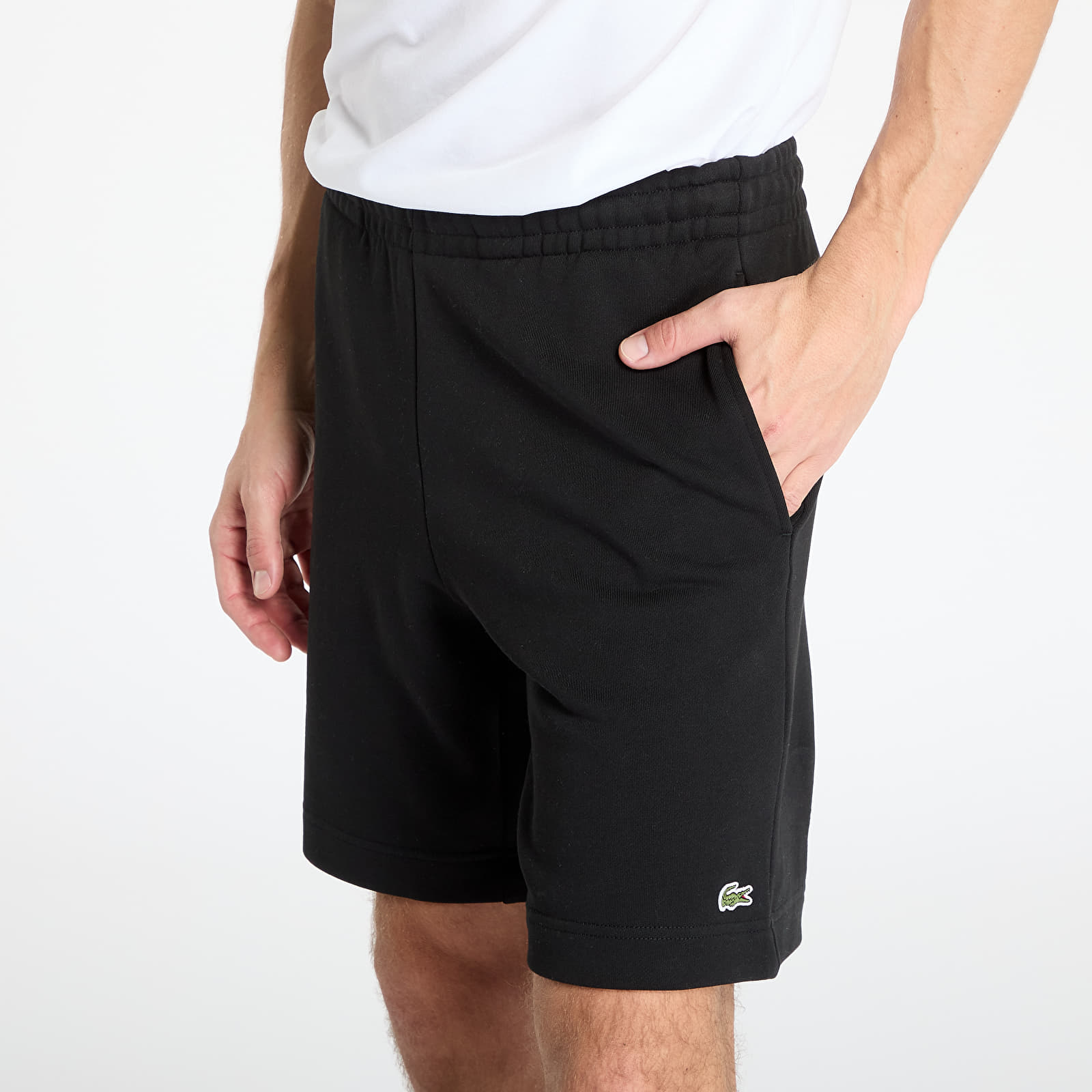 Krótkie spodnie LACOSTE Non Brushed Fleece Shorts Black