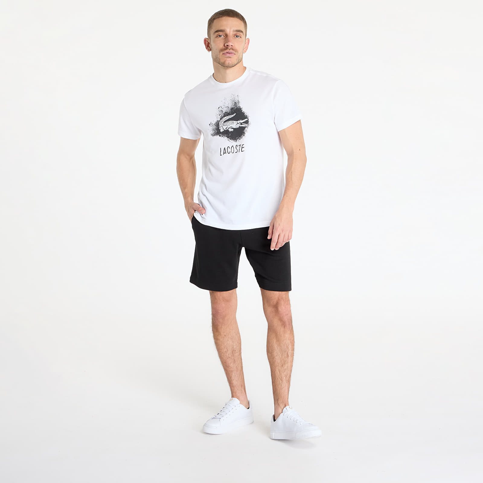 Krótkie spodnie LACOSTE Non Brushed Fleece Shorts Black