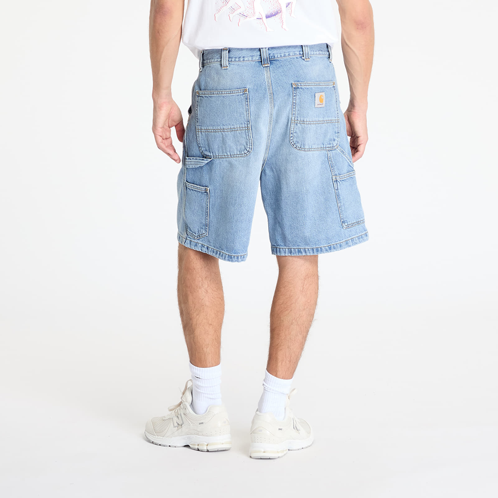 Vīriešu šorti Carhartt WIP OG Single Knee Short Blue Burst Washed