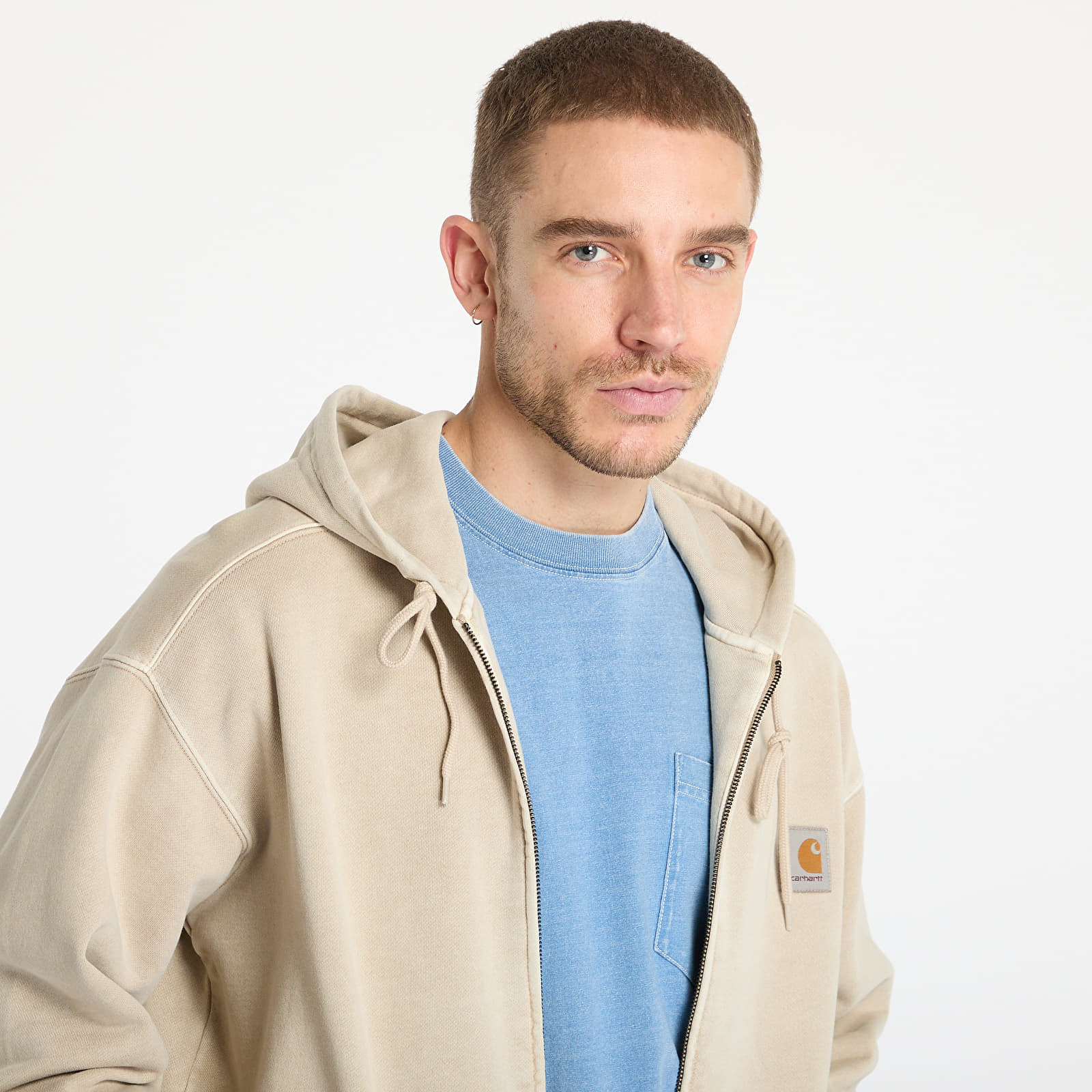 Pánske bundy Carhartt WIP Hooded Nelson Jacket UNISEX Fleur De Sel