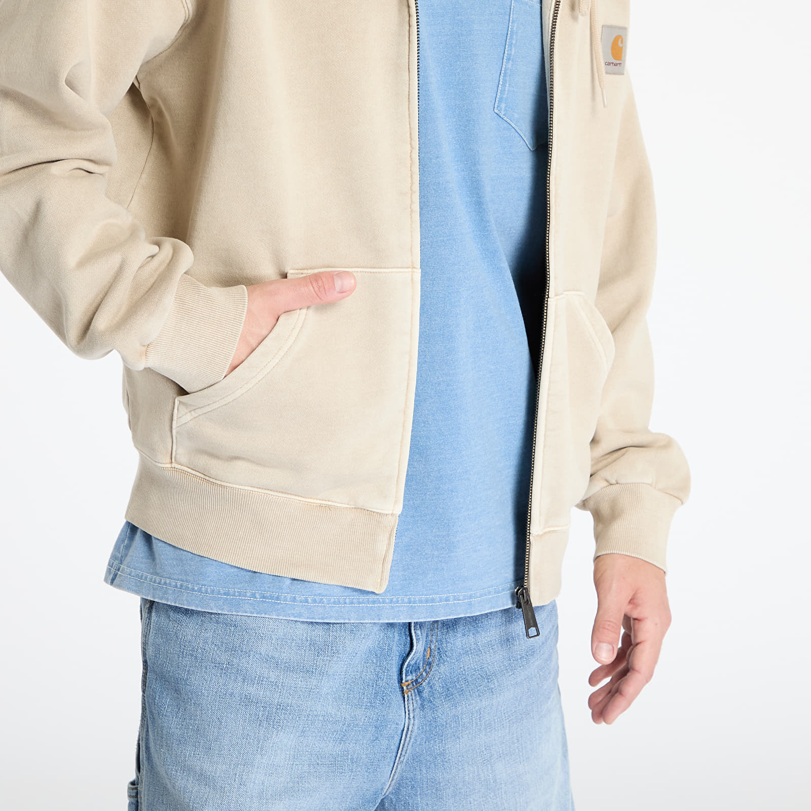 Pánske bundy Carhartt WIP Hooded Nelson Jacket UNISEX Fleur De Sel