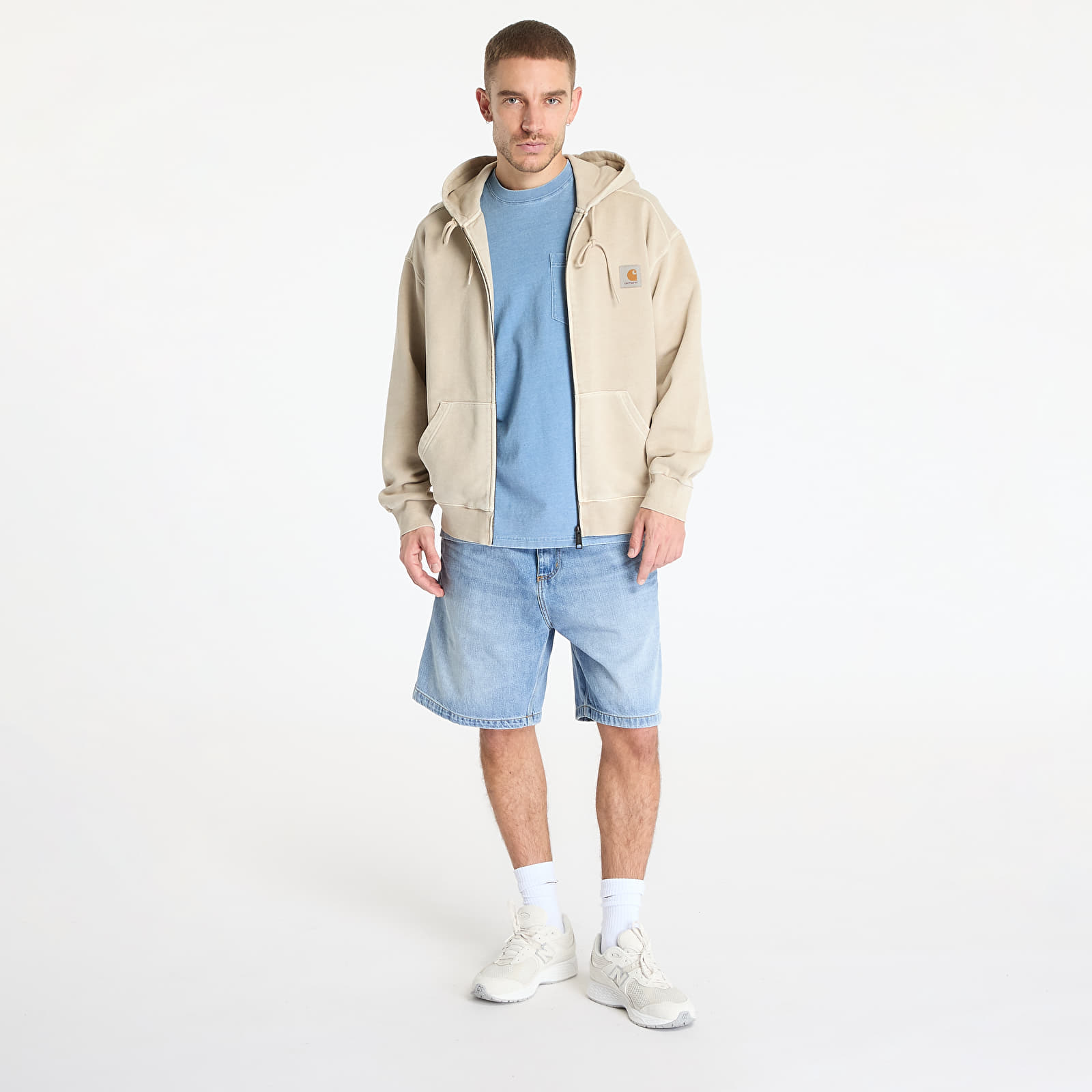 Pánske bundy Carhartt WIP Hooded Nelson Jacket UNISEX Fleur De Sel