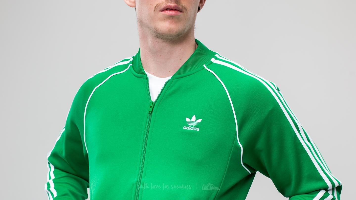 Adidas originals men's superstar track jacket green store
