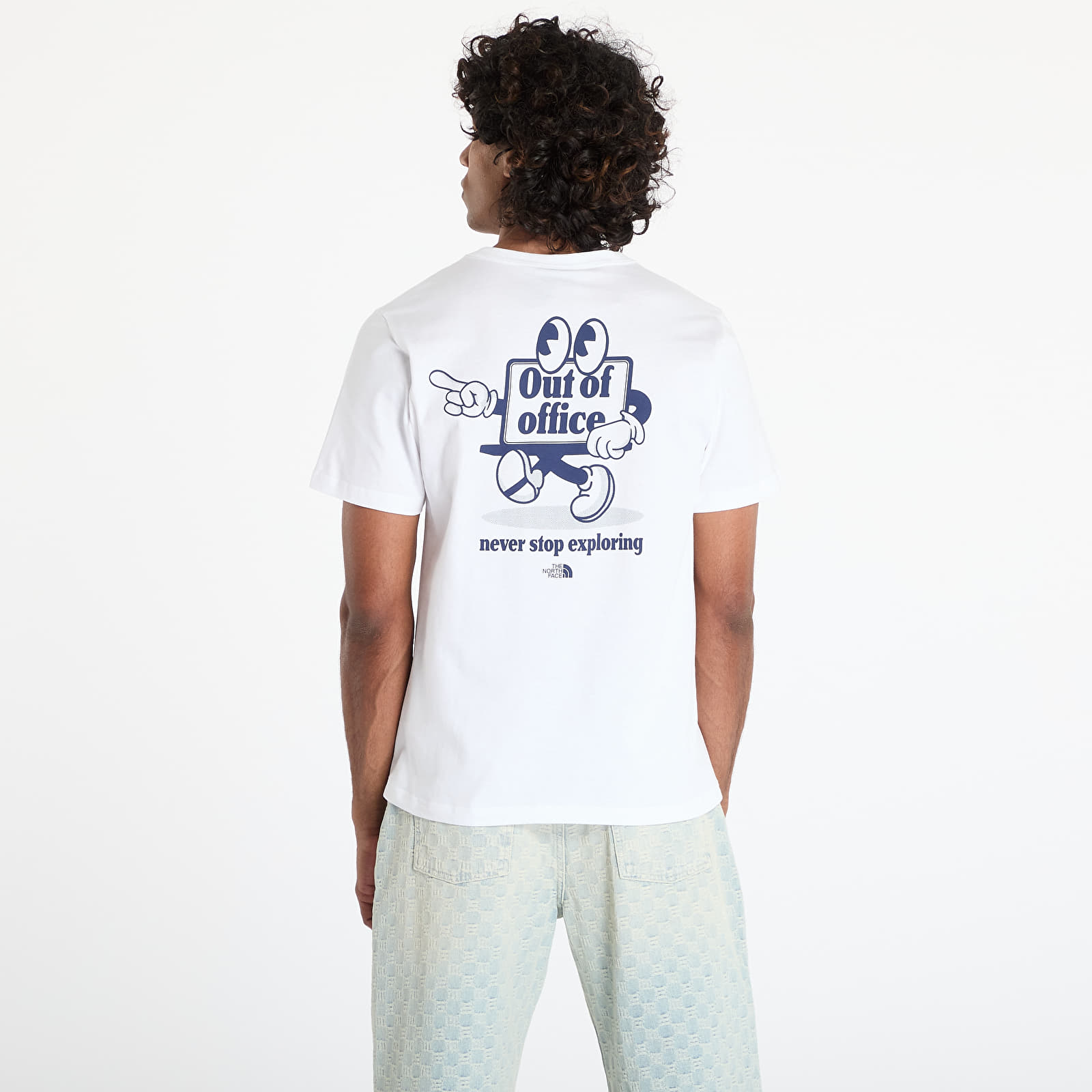 Koszulki The North Face Unisex Shortsleeve Cartoon Logo Relaxed Tee UNISEX TNF White