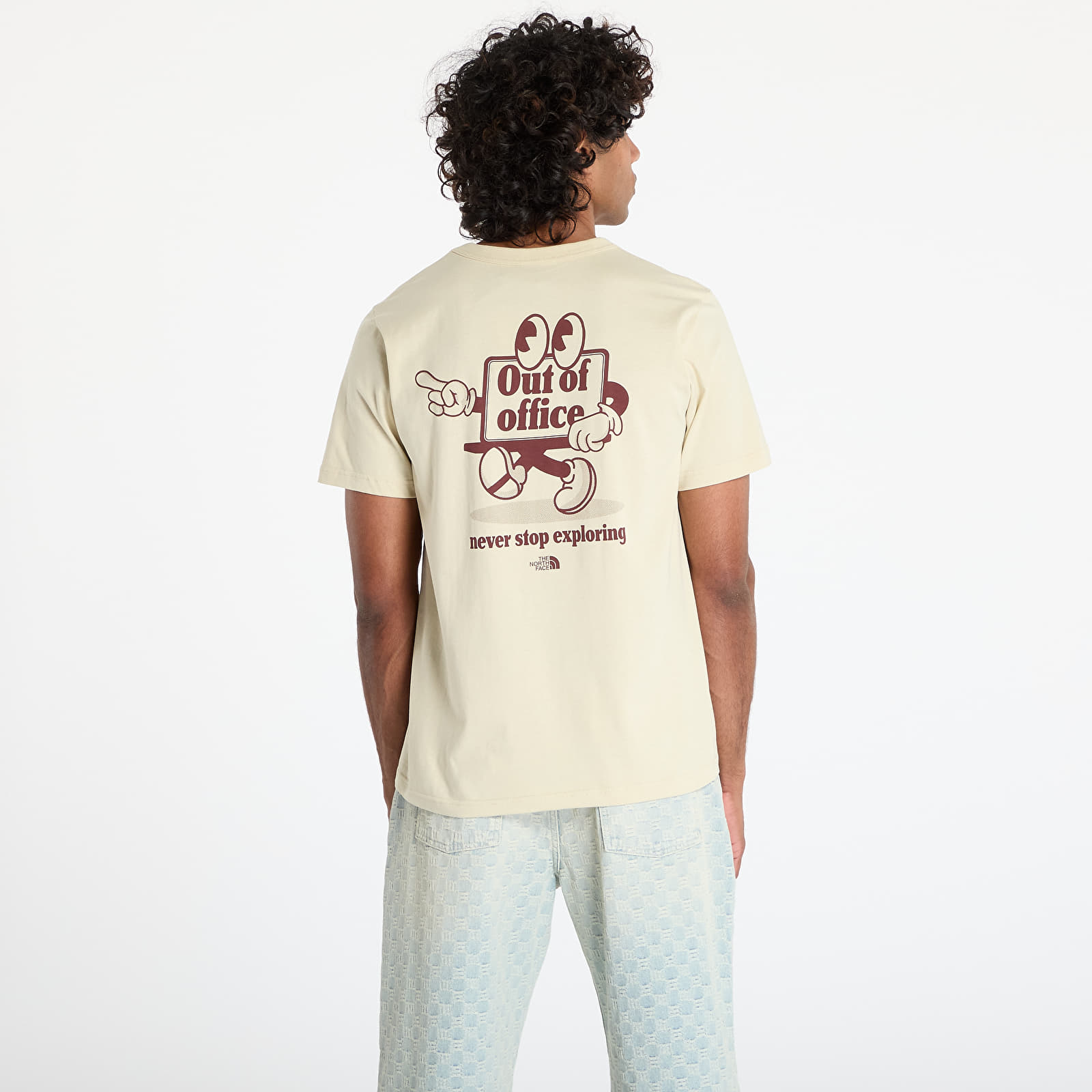 T-shirts The North Face Unisex Shortsleeve Cartoon Logo Relaxed Tee UNISEX Gravel