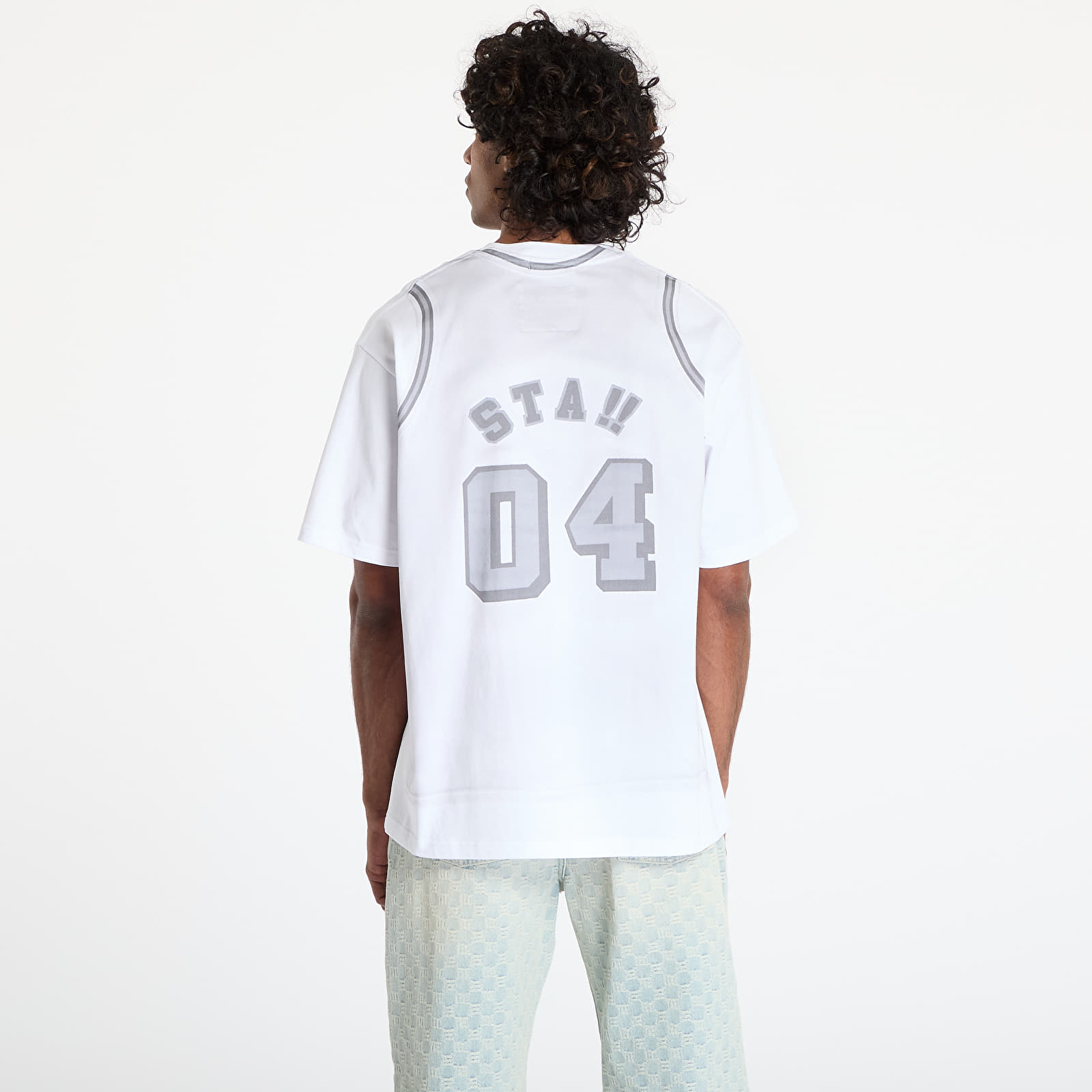 T-shirts A BATHING APE Fake Print Relaxed Fit Tee UNISEX White
